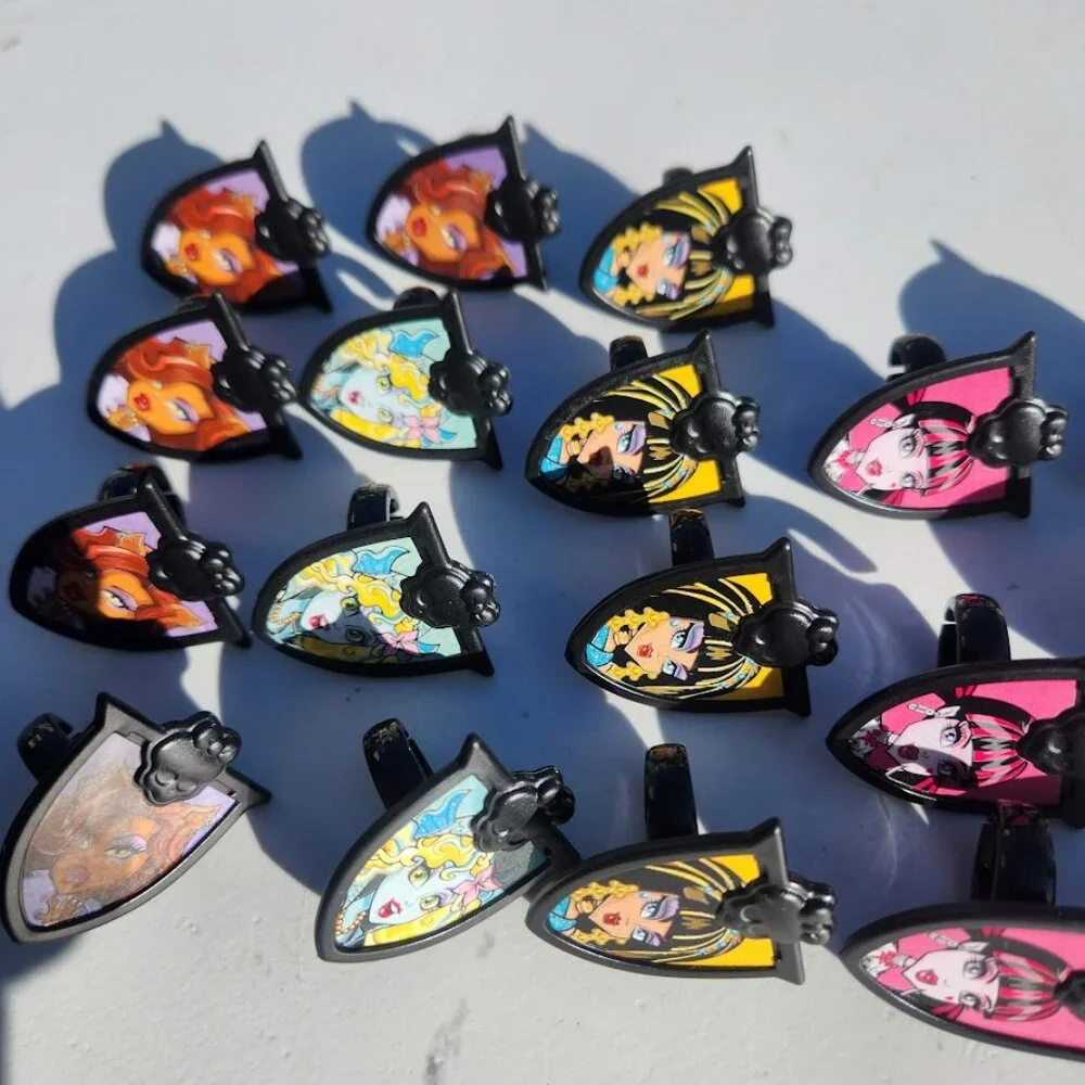 20 Monster High Deco Pac Cake Cupcake Toppers Plastic Rings Novelties 2011 Matte